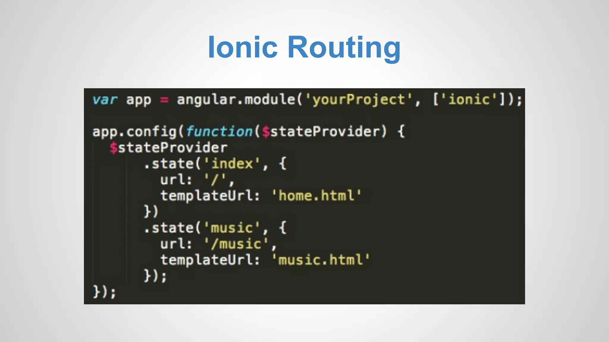 Ionic Routing 