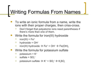 Ionic nomenclature | PPT