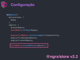 Conﬁguração
@ngrx/store v2.2
 