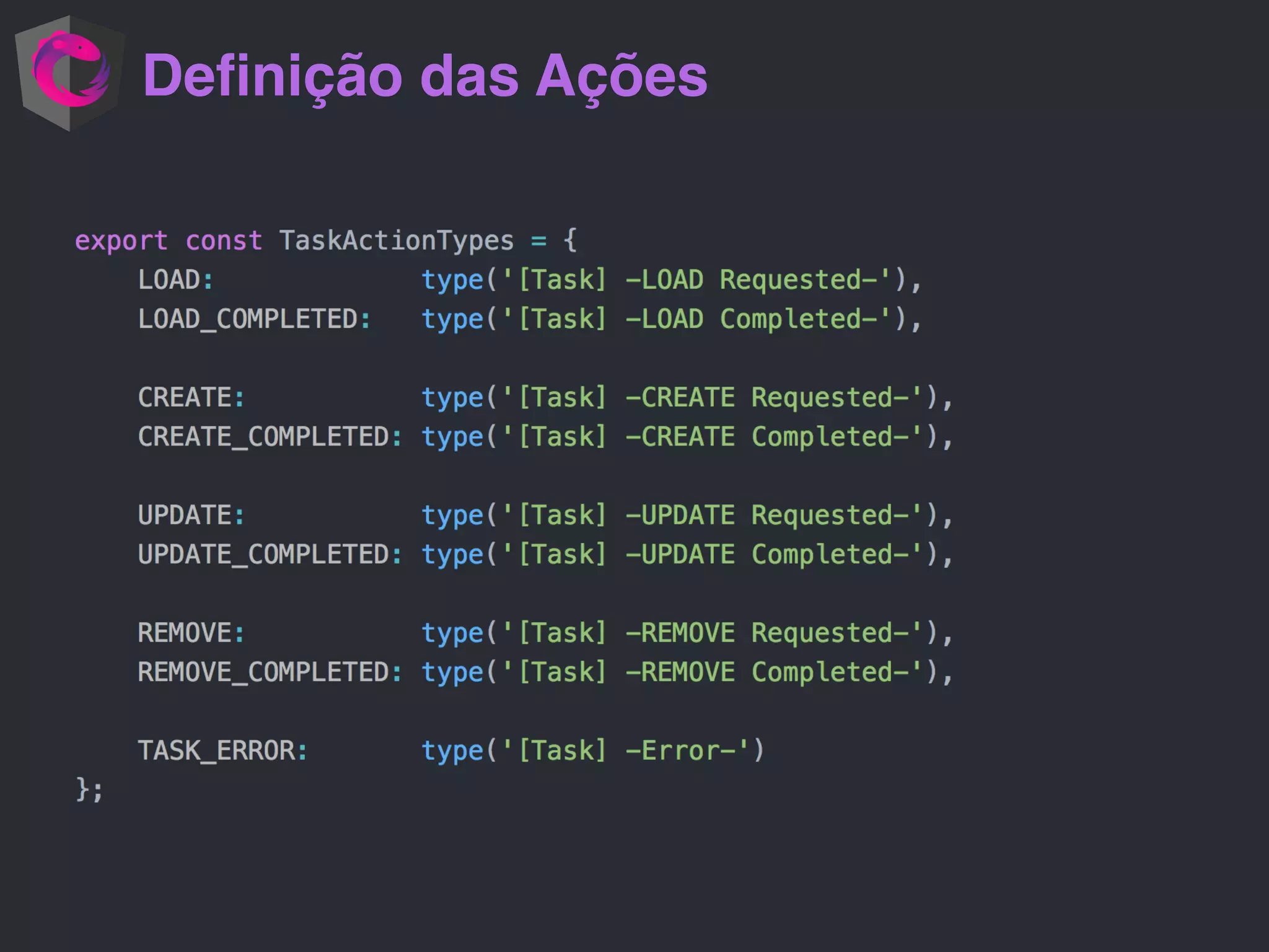 Deﬁnição das Ações
 