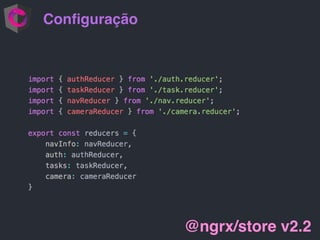 Conﬁguração
@ngrx/store v2.2
 