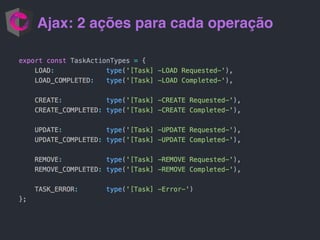 Ajax: 2 ações para cada operação
 