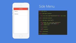 Side Menu
 