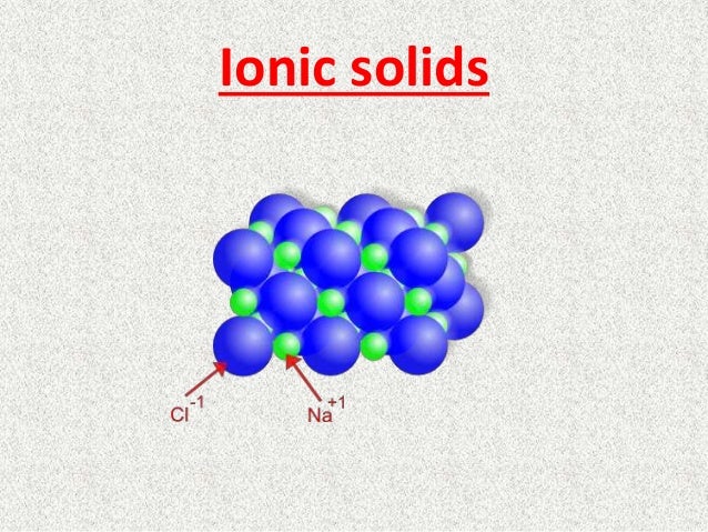 Ionic solids