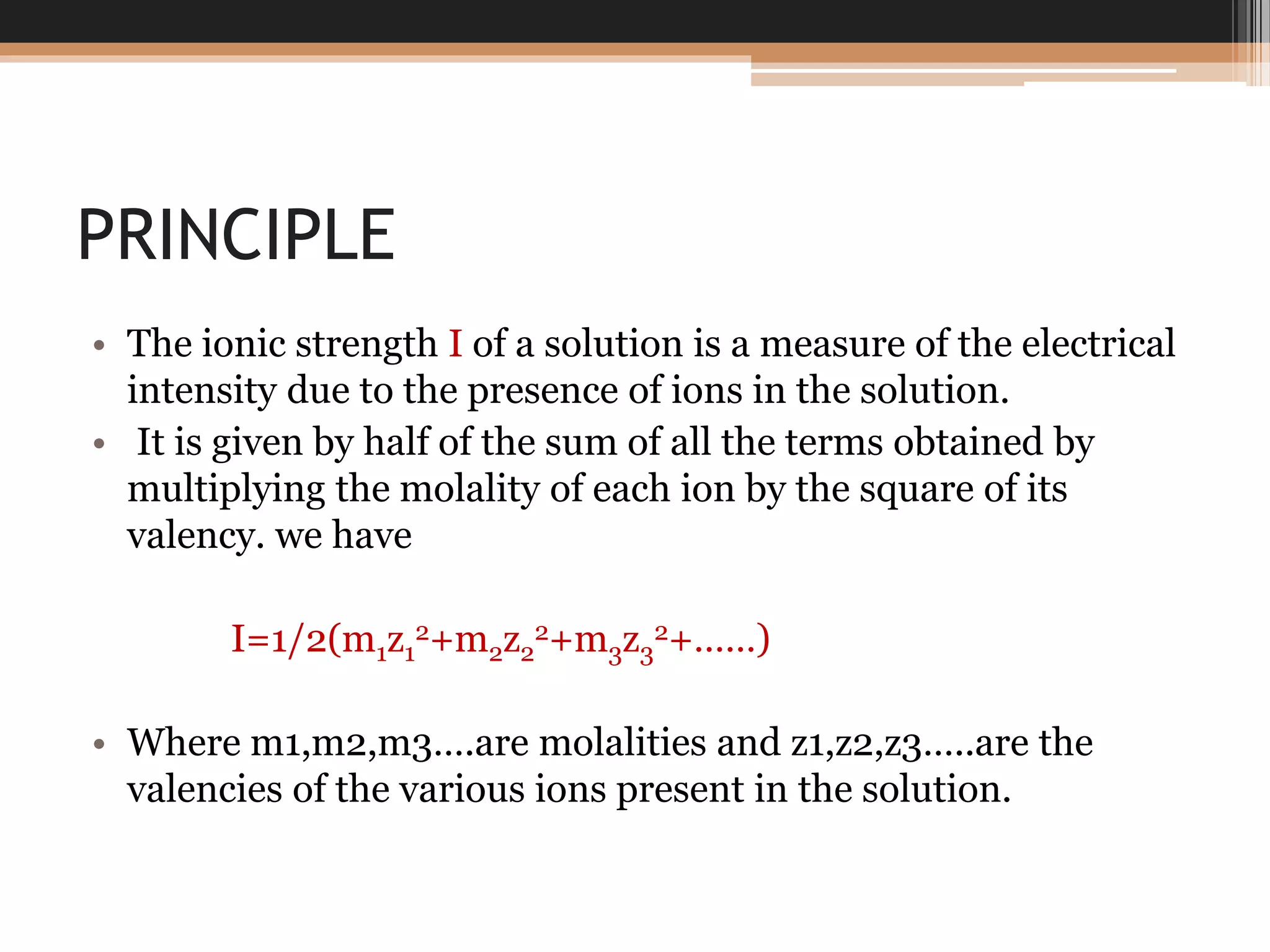 Ionic Strength Principle Pptx