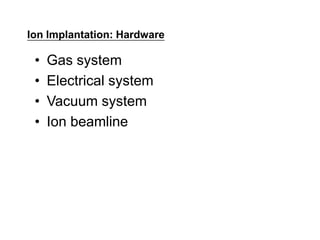 Ion implantation VLSI