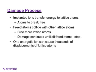 Ion Implantation Techniques in VLSI Technology | PDF