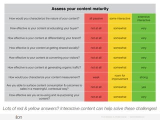 © i-on interactive, inc. All rights reserved • www.ioninteractive.com
Assess your content maturity
How would you character...