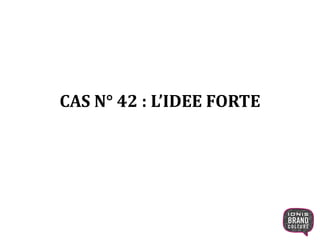 CAS N° 42 : L’IDEE FORTE
1
 