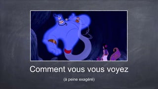 Comment vous vous voyez
(à peine exagéré)
 