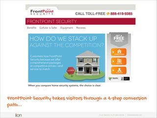 FrontPoint Security takes visitors through a 4-step conversion
path…
© i-on interactive, inc. All rights reserved

• www.i...