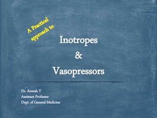 Dr. Aneesh T
Assistant Professor
Dept. of General Medicine
Inotropes
&
Vasopressors
 