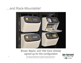The First Benchtop Next-Generation Sequencer - Ion Proton™ Sequencer | PDF
