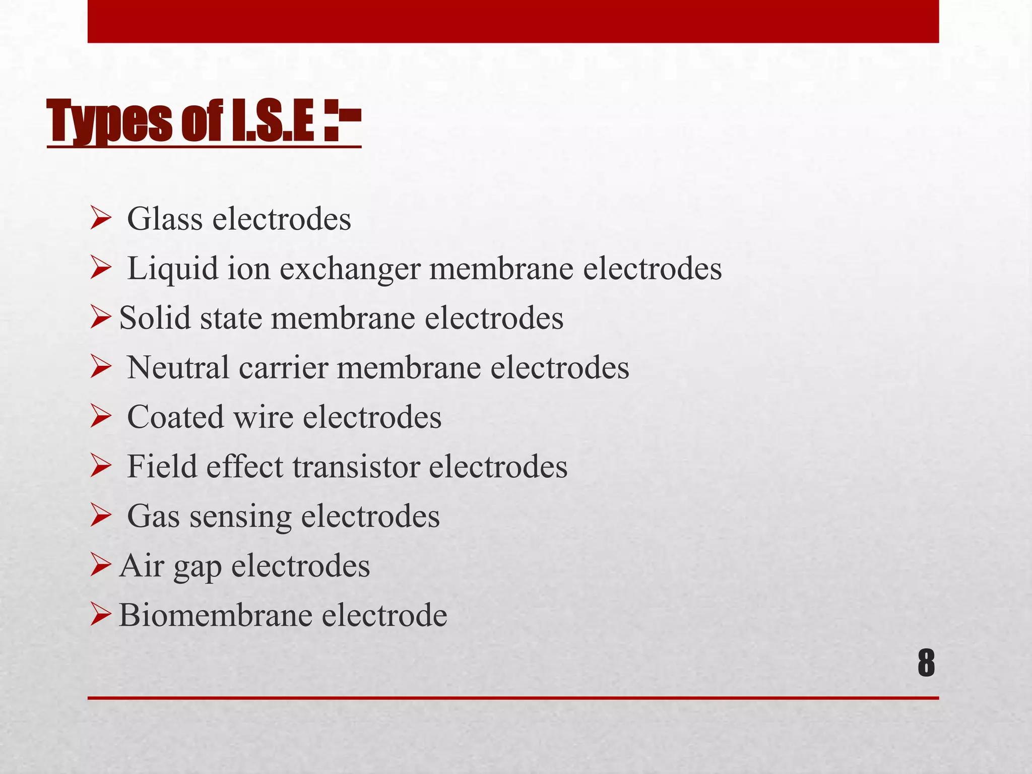 Ion selective electrodes | PPTX