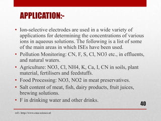 Ion selective electrodes | PPTX