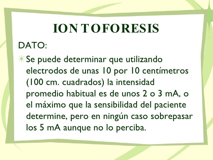 Iontoforesis