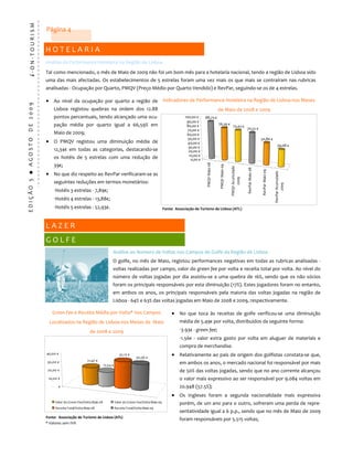 i ‐ O N ‐ T O U R I S M                                  Página 4 

                                                         H O T E L A R I A 
                                                         Análise da Performance Hoteleira na Região de Lisboa 
                                                         Tal como mencionado, o mês de Maio de 2009 não foi um bom mês para a hotelaria nacional, tendo a região de Lisboa sido 
                                                         uma  das  mais  afectadas.  Os  estabelecimentos  de  5  estrelas  foram  uma  vez  mais  os  que  mais  se  contraíram  nas  rubricas 
                                                         analisadas ‐ Ocupação por Quarto, PMQV (Preço Médio por Quarto Vendido) e RevPar, seguindo‐se os de 4 estrelas. 

                                                         • Ao  nível  da  ocupação  por  quarto  a  região  de  Indicadores de Performance Hoteleira na Região de Lisboa nos Meses 
  E D I Ç Ã O   5   ■   A G O S T O    D E   2 0 0 9  




                                                           Lisboa  registou  quebras  na  ordem  dos  12.88                            de Maio de 2008 e 2009 
                                                                pontos percentuais, tendo alcançado uma ocu‐                                                100,00 €    88,73 €
                                                                                                                                                             90,00 €
                                                                pação  média  por  quarto  igual  a  66,59%  em                                              80,00 €                    76,39 €
                                                                                                                                                                                                          73,43 €
                                                                                                                                                             70,00 €                                                     70,52 €
                                                                Maio de 2009;                                                                                60,00 €
                                                                                                                                                              50,00 €
                                                         • O  PMQV  registou  uma  diminuição  média  de                                                      40,00 €
                                                                                                                                                                                                                                          50,86 €

                                                                                                                                                              30,00 €                                                                                          39,08 €
                                                                12,34€  em  todas  as  categorias,  destacando‐se                                             20,00 €
                                                                                                                                                              10,00 €
                                                                os  hotéis  de  5  estrelas  com  uma  redução  de                                             0,00 €




                                                                                                                                                                         PMQV Maio 08
                                                                39€; 




                                                                                                                                                                                         PMQV Maio 09

                                                                                                                                                                                                        PMQV Acumulado



                                                                                                                                                                                                                         RevPar Maio 08


                                                                                                                                                                                                                                           RevPar Maio 09
                                                         • No que diz respeito ao RevPar verificaram‐se as 




                                                                                                                                                                                                                                                            RevPar Acumulado
                                                                                                                                                                                                             2009
                                                                seguintes reduções em termos monetários: 




                                                                                                                                                                                                                                                                  2009
                                                                ·Hotéis 3 estrelas ‐ 7,89€; 
                                                                ·Hotéis 4 estrelas ‐ 13,88€; 
                                                                ·Hotéis 5 estrelas ‐ 52,93€.                                                    Fonte:  Associação de Turismo de Lisboa (ATL) 



                                                         L A Z E R 
                                                         G O L F E 
                                                                                                         Análise ao Número de Voltas nos Campos de Golfe da Região de Lisboa 
                                                                                                         O  golfe,  no  mês  de  Maio,  registou  performances  negativas  em  todas  as  rubricas  analisadas  ‐ 
                                                                                                         voltas realizadas por campo, valor do green fee por volta e receita total por volta. Ao nível do 
                                                                                                         número  de  voltas  jogadas  por  dia  assistiu‐se  a  uma  quebra  de  16%,  sendo  que  os  não  sócios 
                                                                                                         foram os principais responsáveis por esta diminuição (17%). Estes jogadores foram no entanto, 
                                                                                                         em  ambos  os  anos,  os  principais  responsáveis  pela  maioria  das  voltas  jogadas  na  região  de 
                                                                                                         Lisboa ‐ 64% e 63% das voltas jogadas em Maio de 2008 e 2009, respectivamente.  

                                                            Green Fee e Receita Média por Volta* nos Campos                                          • No  que  toca  às  receitas  de  golfe  verificou‐se  uma  diminuição 
                                                           Localizados na Região de Lisboa nos Meses de  Maio                                            média de 5.49€ por volta, distribuídos da seguinte forma: 
                                                                                       de 2008 e 2009                                                    ·3.93€ ‐ green fee; 
                                                                                                                                                         ·1.56€  ‐  valor  extra  gasto  por  volta  em  aluguer  de  materiais  e 
                                                                                                                                                         compra de merchandise. 
                                                         40,00 €                                                32,12 €
                                                                                                                           30,56 €
                                                                                                                                                     • Relativamente ao país de origem dos golfistas constata‐se que, 
                                                         30,00 €                      21,47 €
                                                                                                   17,54 €
                                                                                                                                                         em ambos os anos, o mercado nacional foi responsável por mais 
                                                          20,00 €                                                                                        de 50% das voltas jogadas, sendo que no ano corrente alcançou 
                                                          10,00 €                                                                                        o valor mais expressivo ao ser responsável por 9.084 voltas em 
                                                            ‐     €                                                                                      20.948 (57.5%); 
                                                                                                                                                     • Os  Ingleses  foram  a  segunda  nacionalidade  mais  expressiva 
                                                                Valor do Green Fee/Volta Maio 08             Valor do Green Fee/Volta Maio 09            porém, de um ano para o outro, sofreram uma perda de repre‐
                                                                Receita Total/Volta Maio 08                  Receita Total/Volta Maio 09
                                                                                                                                                         sentatividade igual a 6 p.p., sendo que no mês de Maio de 2009 
                                                         Fonte:  Associação de Turismo de Lisboa (ATL) 
                                                                                                                                                         foram responsáveis por 5.515 voltas; 
                                                         * Valores sem IVA 
 