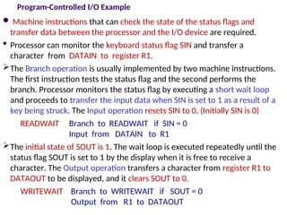 io organisation ,memory organisation,types | PPT