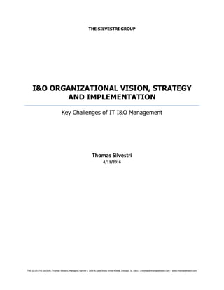I&O Organizational Vision, Strategy and Implementation | PDF