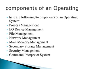 installing and optimizing operating system software | PPTX