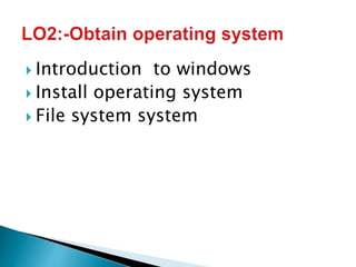 installing and optimizing operating system software | PPTX