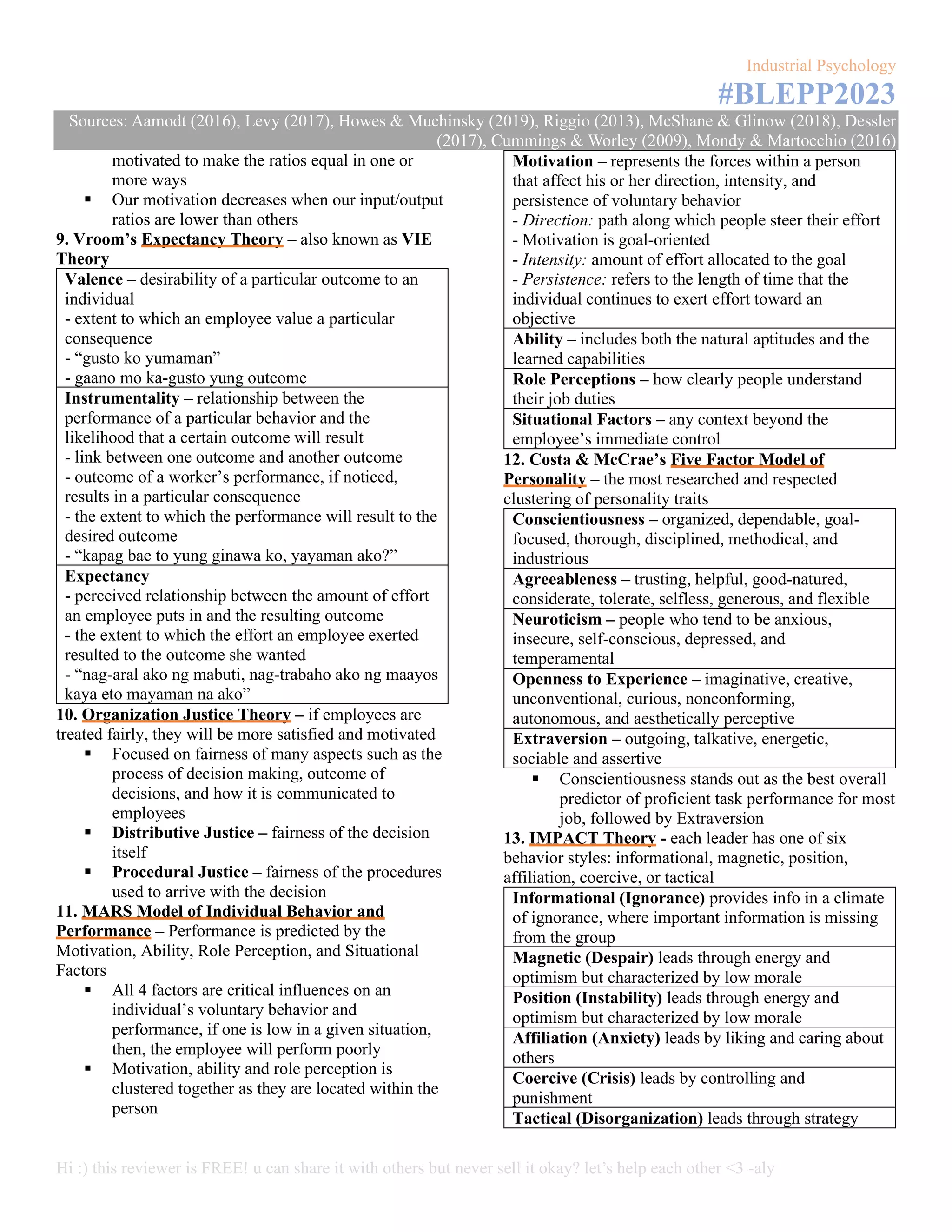 BLEPP Reviewer - Industrial and Organization Psychology | PDF