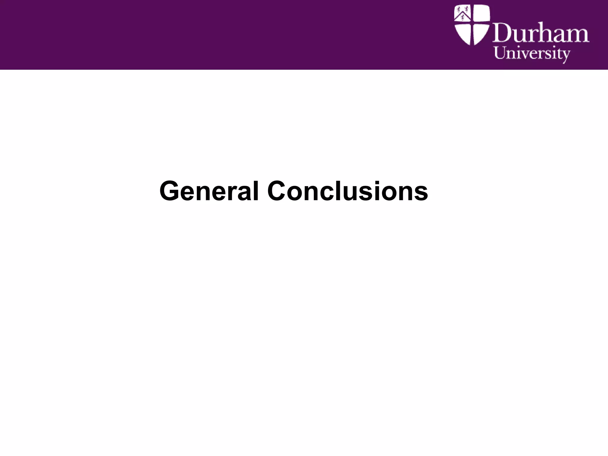 General Conclusions

 