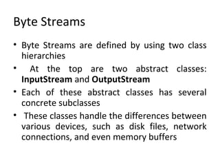 Java IO Package and Streams | PPT