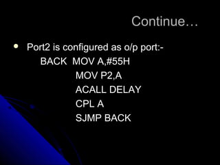 I o ports and timers of 8051 | PPT