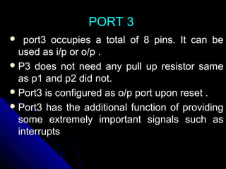 I o ports and timers of 8051 | PPT