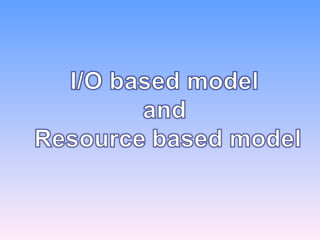 Io & resource based model | PPT
