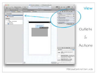 View




         Outlets

             &

         Actions




FOViewController.xib
 