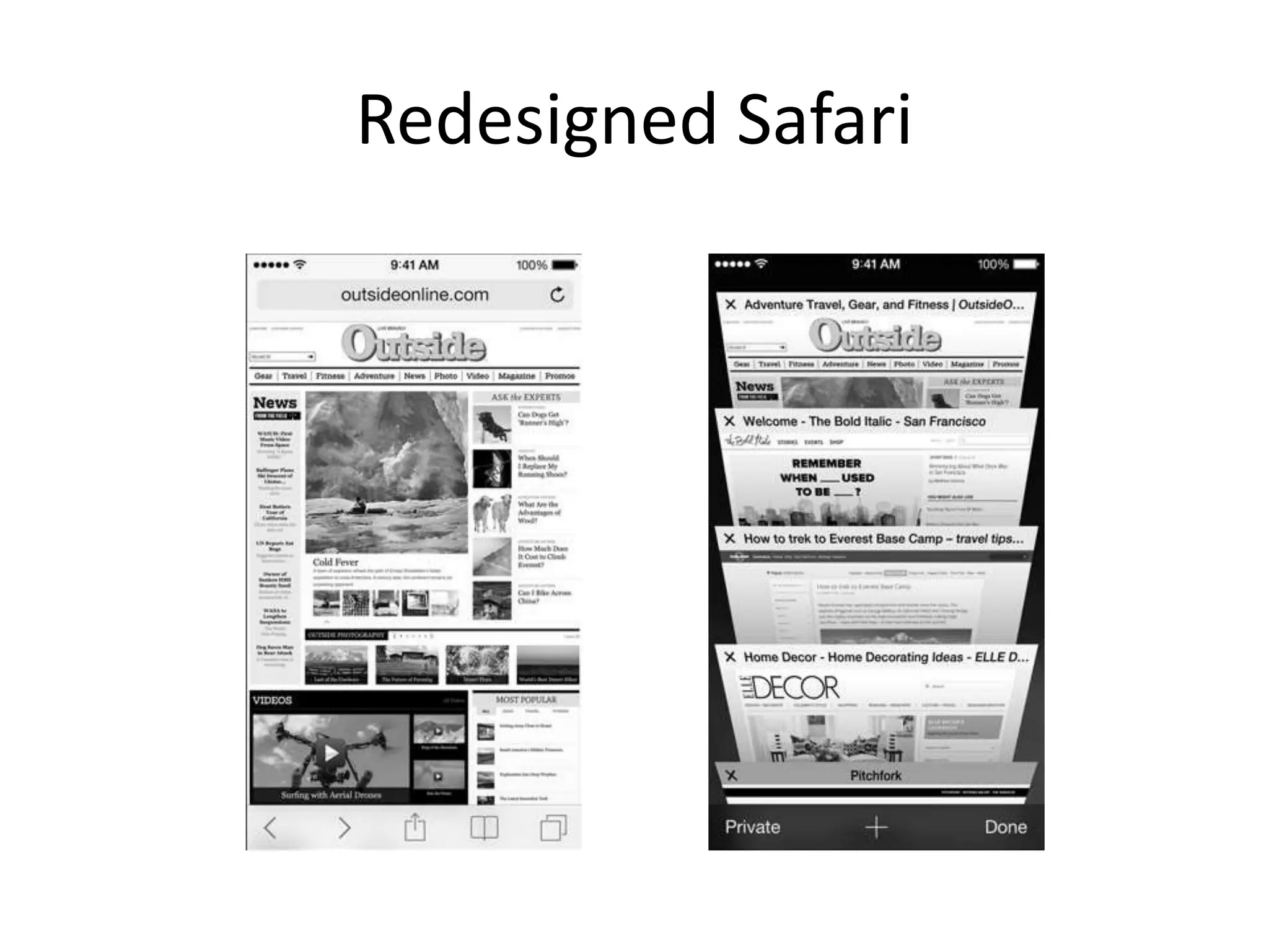 Redesigned Safari
 