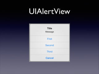 UIAlertView

 