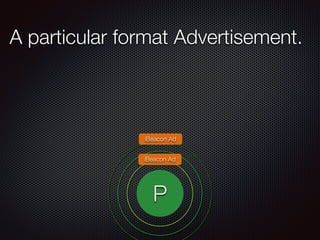 A particular format Advertisement.
P
iBeacon Ad
iBeacon Ad
 