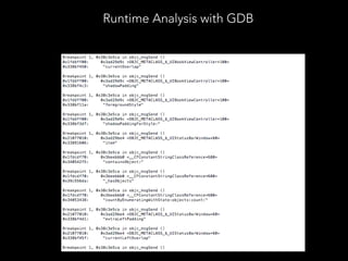 Runtime Analysis with GDB
 