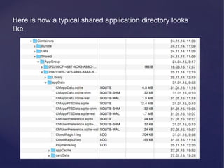 Here is how a typical shared application directory looks
like
 