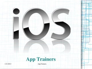 1/21/2013 App Trainers
App Trainers
 