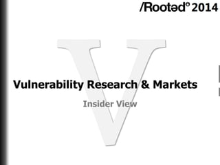 3
Vulnerability Research & Markets
Insider View
 