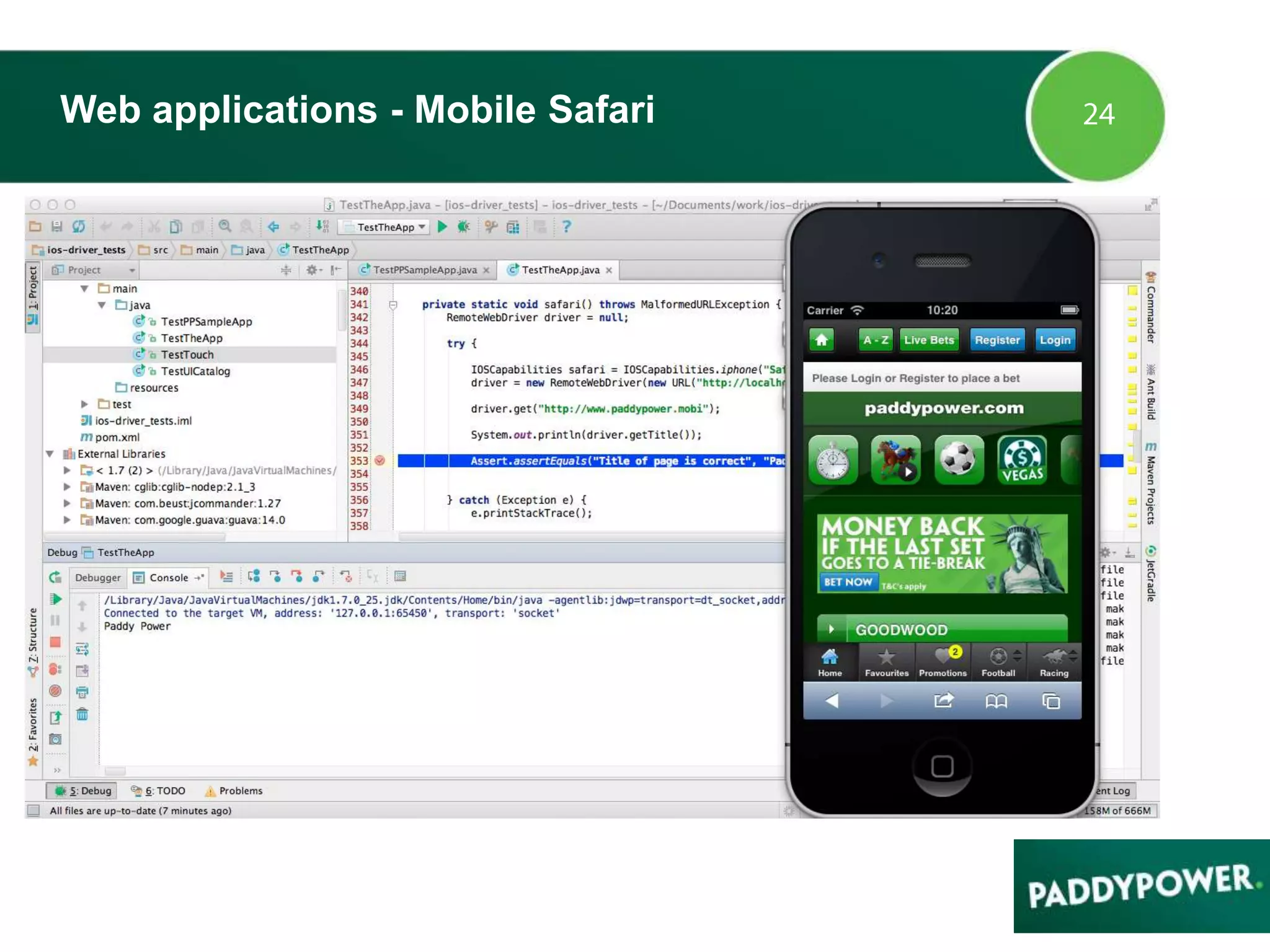 Web applications - Mobile Safari
 