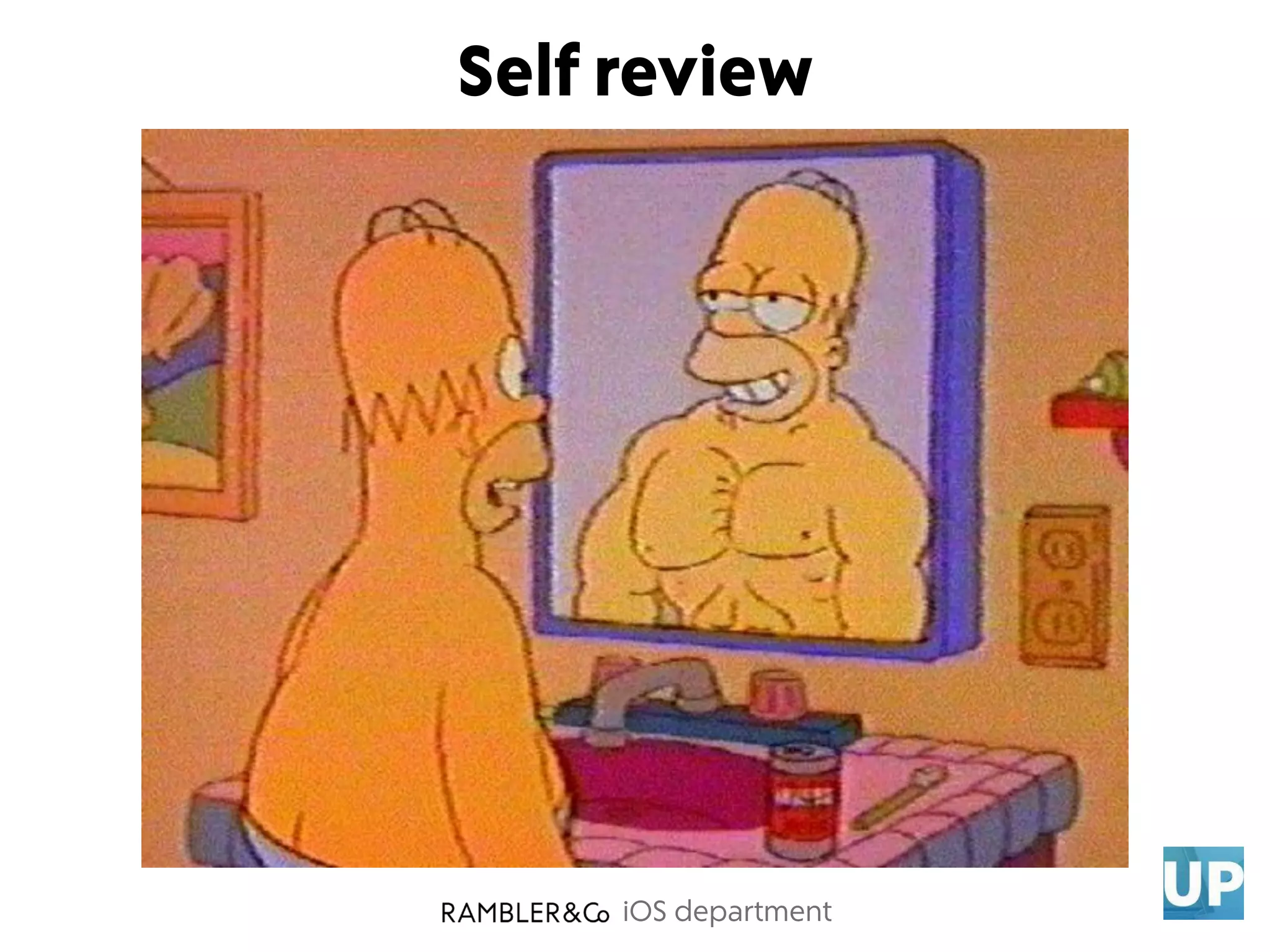 iOS department
Self review
 