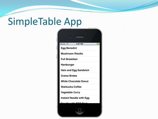 SimpleTable App
 