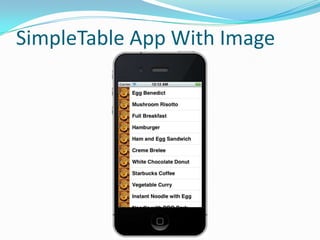 SimpleTable App With Image
 