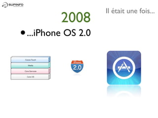 Il était une fois...
            2008
•   ...iPhone OS 2.0
 