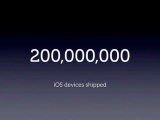200,000,000
  iOS devices shipped
 