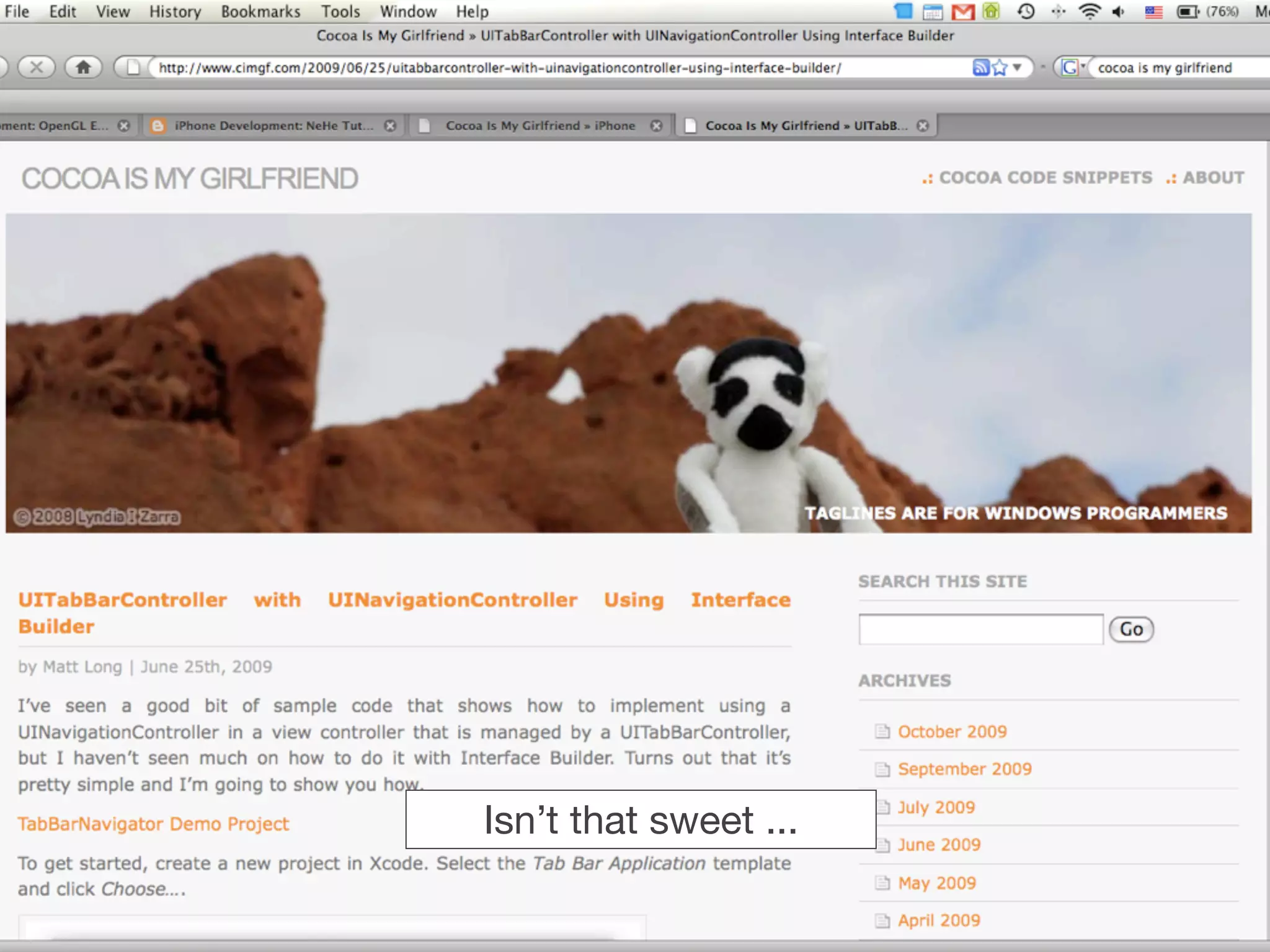 Isn’t that sweet ...
 