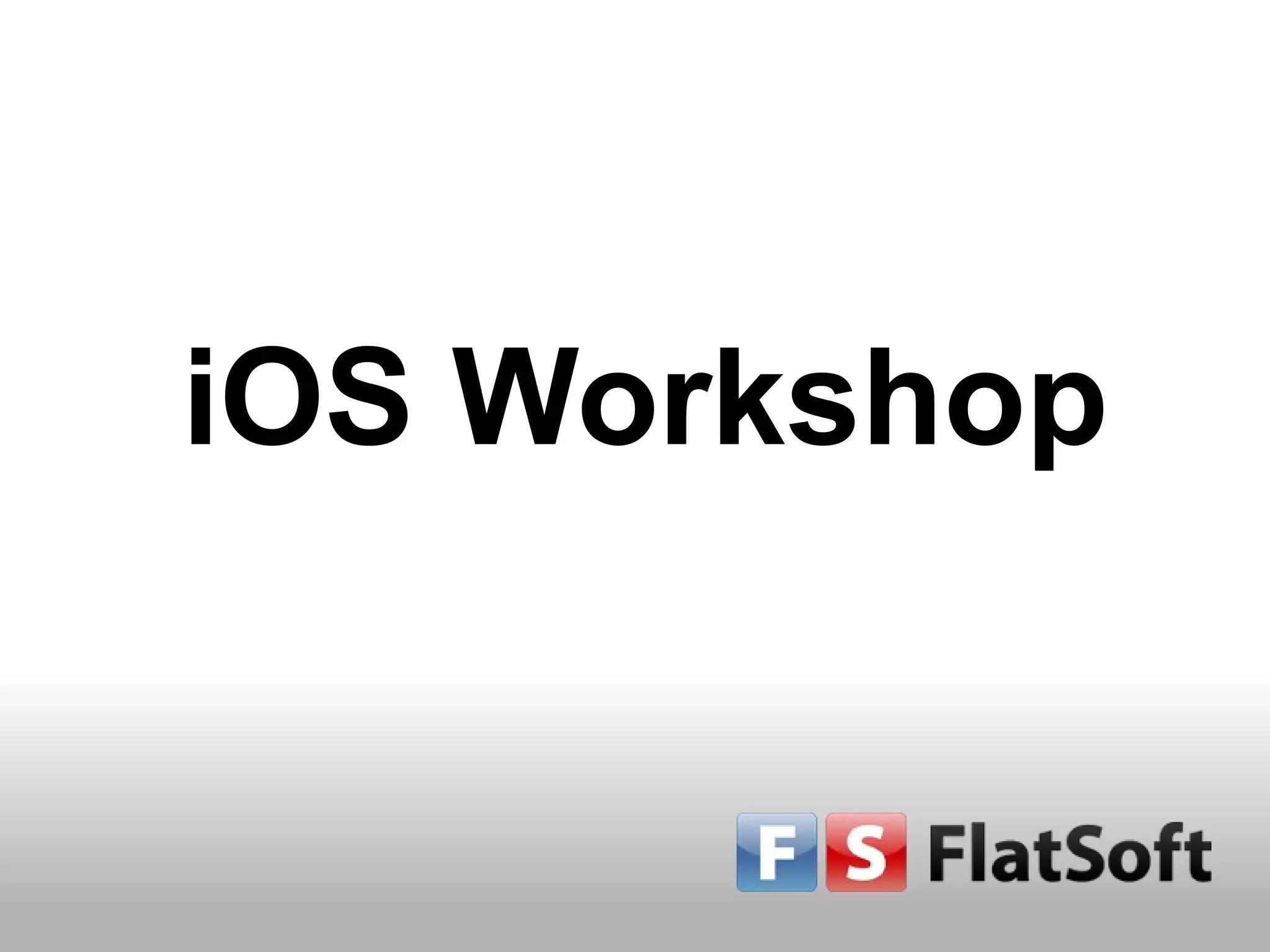 iOS Workshop 