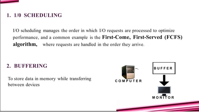 INPUT/OUTPUT SYSTEMS IN OPERATING SYSTEM | PPTX