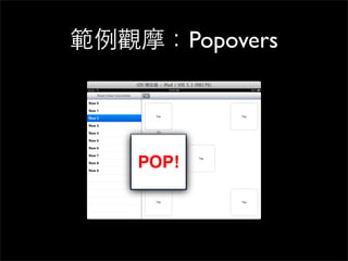 範例觀摩：Popovers
 