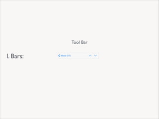 Tool Bar

I. Bars:

 